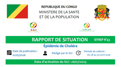 Epidémie de choléra : rapport de situation N°43